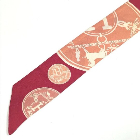 HERMES Twilly Scarf silk pink - Picture 8 of 16